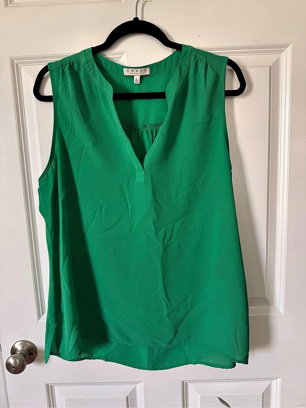 Chaus Sleeveless Blouse in Green Size Small Like New